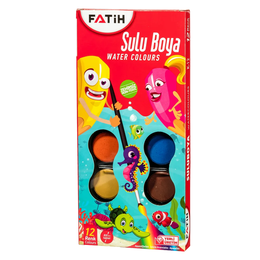 FA00906YSB12RKS - Fatih Jumbo Sulu Boya K-12