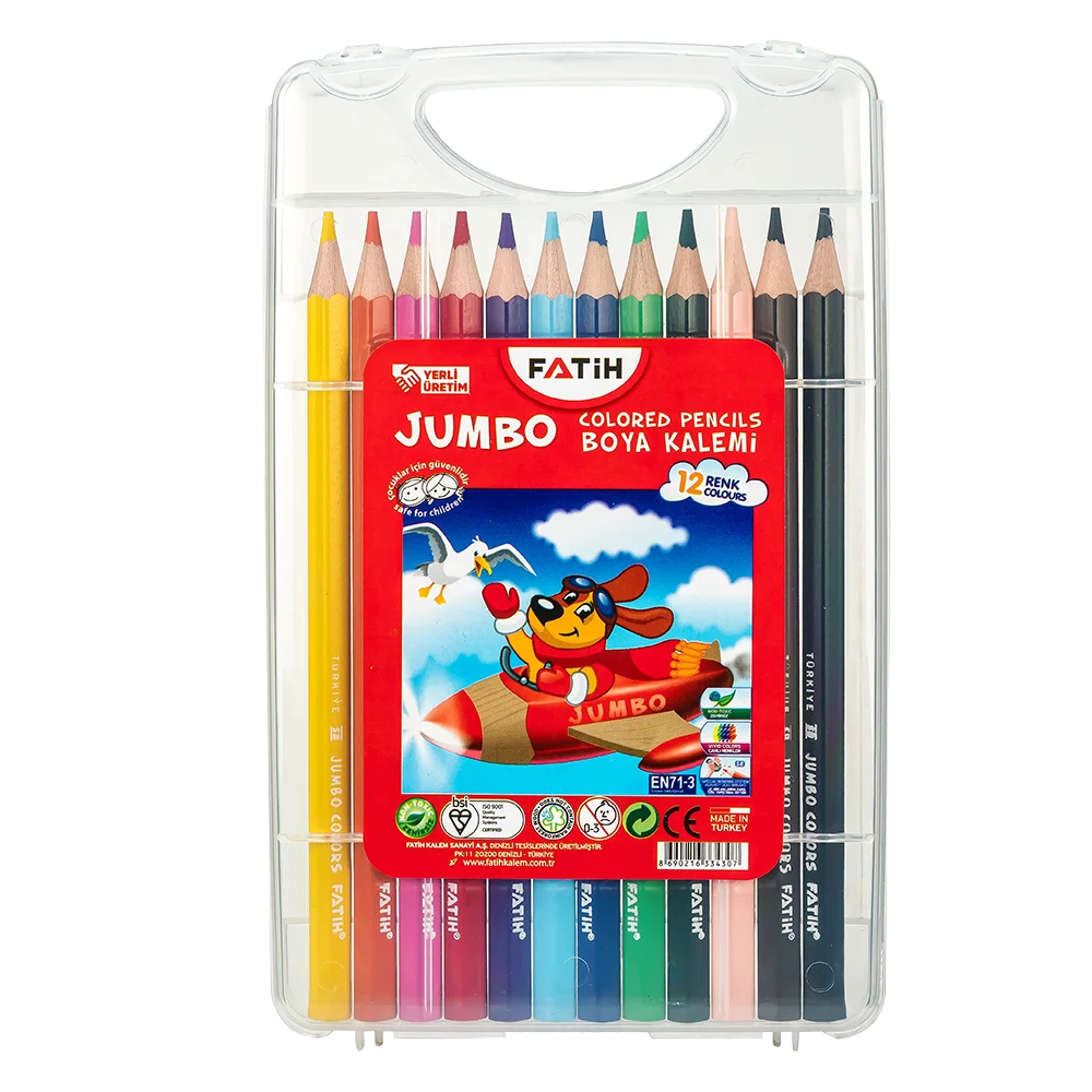FA33430KB12RTB - Fatih Jumbo Kuru Boya 12 Renk Çantalı