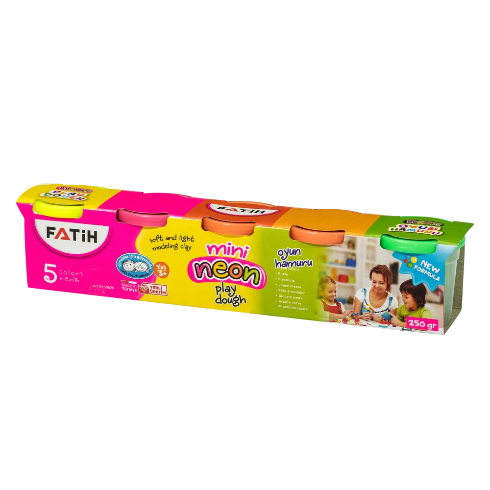FA50620OH5RN - Fatih Mini Oyun Hamuru 5 Renk Neon