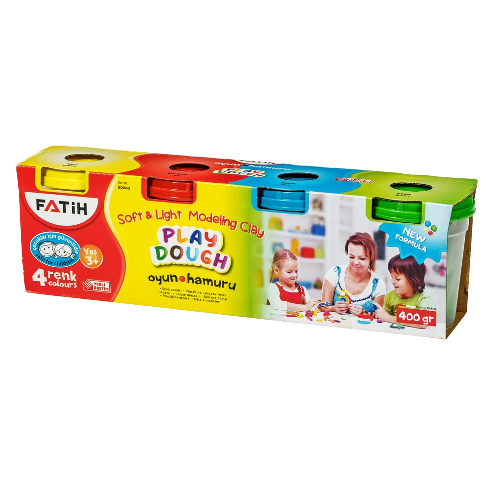 FA50803OH4R - Fatih Oyun Hamuru 4 Renk 400 gr