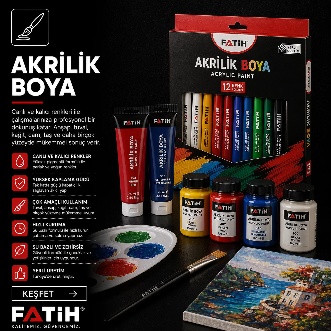 Fatih Kalem Akrilik Boya Kategorisi