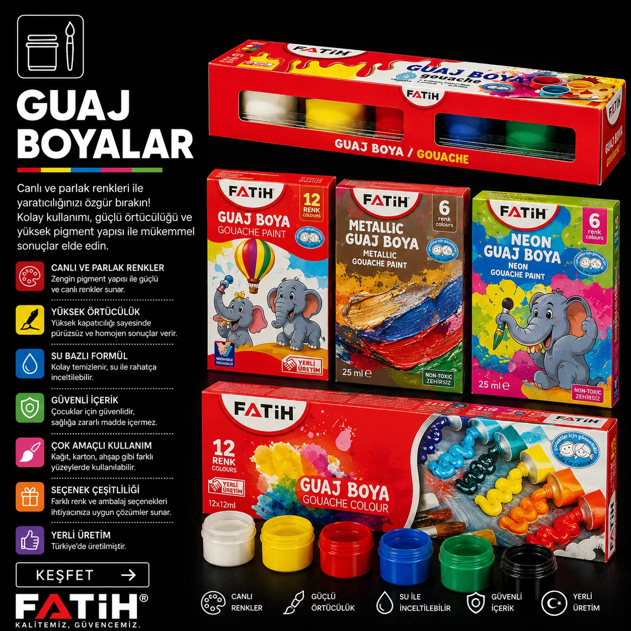 Fatih Kalem Guaj Boyalar Kategorisi