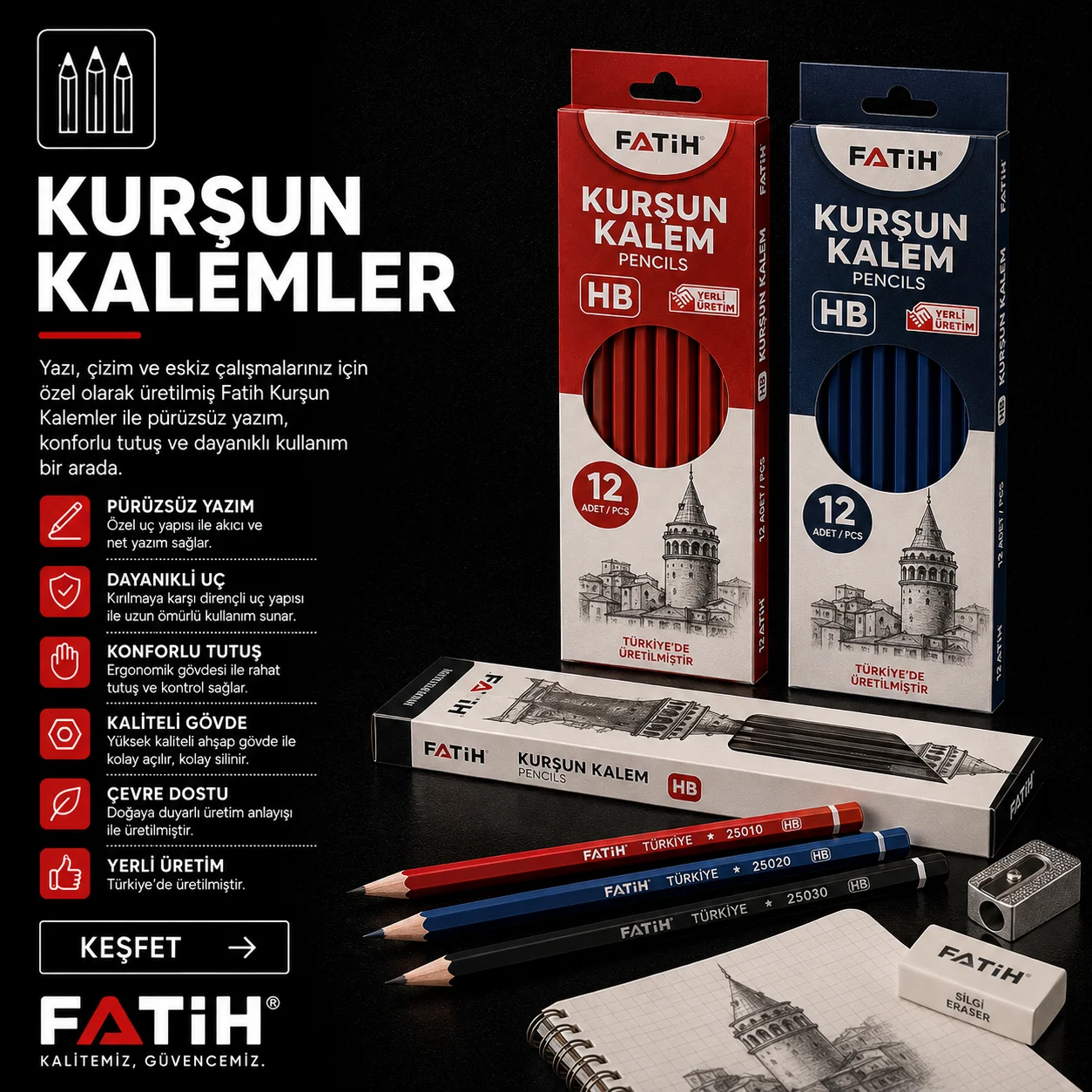 Fatih Kalem Kurşun Kalemler Kategorisi