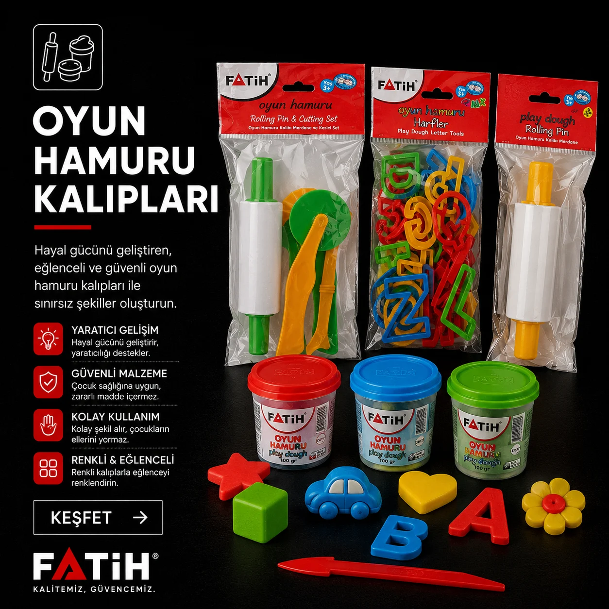 Fatih Kalem Oyun Hamuru Kalıpları Kategorisi